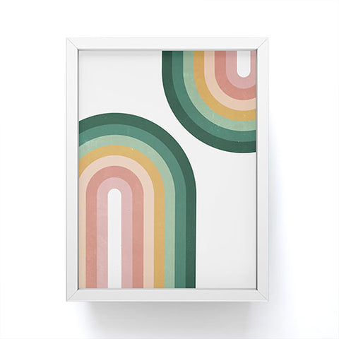 Emanuela Carratoni Summer Double Rainbows Framed Mini Art Print