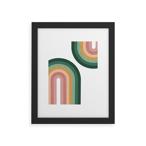 Emanuela Carratoni Summer Double Rainbows Framed Art Print