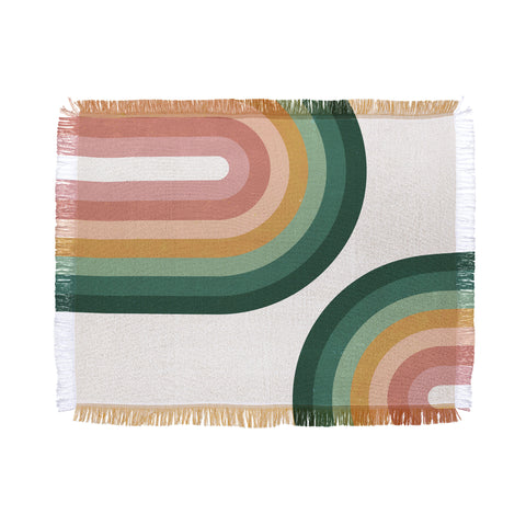 Emanuela Carratoni Summer Double Rainbows Throw Blanket