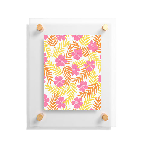 Emanuela Carratoni Summer Pink Flowers Floating Acrylic Print