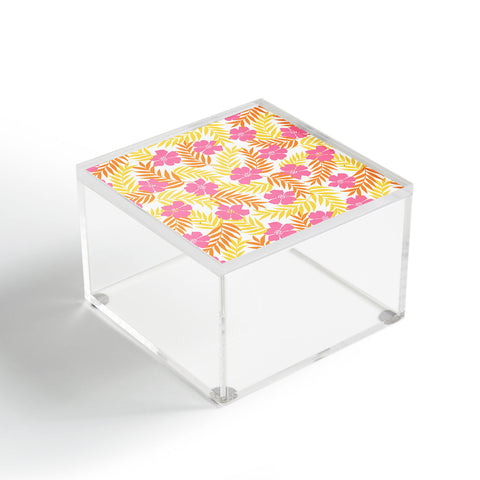 Emanuela Carratoni Summer Pink Flowers Acrylic Box