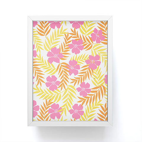 Emanuela Carratoni Summer Pink Flowers Framed Mini Art Print