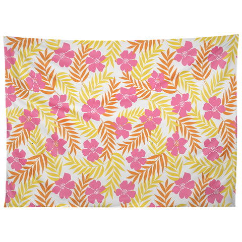Emanuela Carratoni Summer Pink Flowers Tapestry