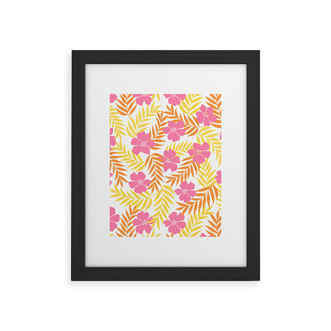 Emanuela Carratoni Summer Pink Flowers Framed Art Print
