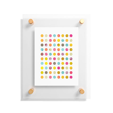 Emanuela Carratoni Summer Polka Dots Floating Acrylic Print