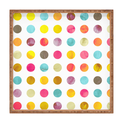 Emanuela Carratoni Summer Polka Dots Square Tray
