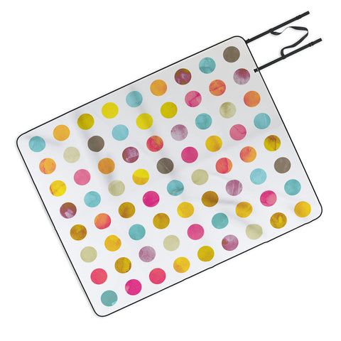 Emanuela Carratoni Summer Polka Dots Picnic Blanket