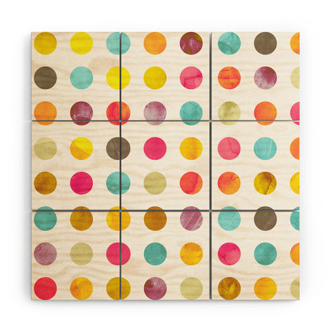 Emanuela Carratoni Summer Polka Dots Wood Wall Mural