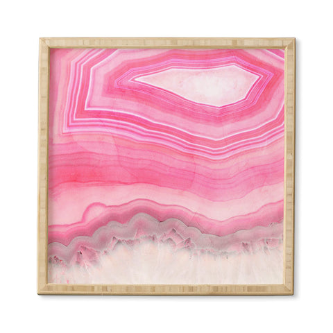 Emanuela Carratoni Sweet Pink Agate Framed Wall Art
