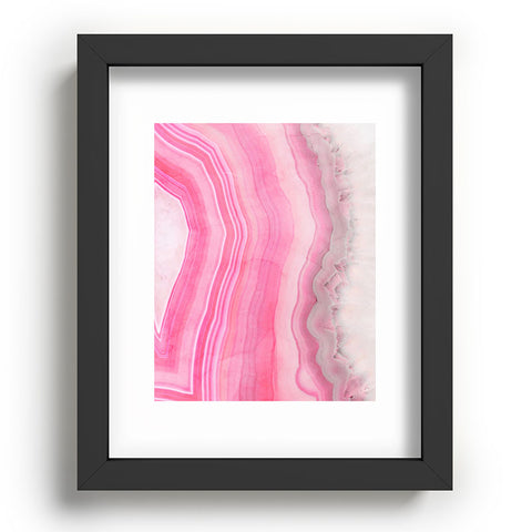 Emanuela Carratoni Sweet Pink Agate Recessed Framing Rectangle