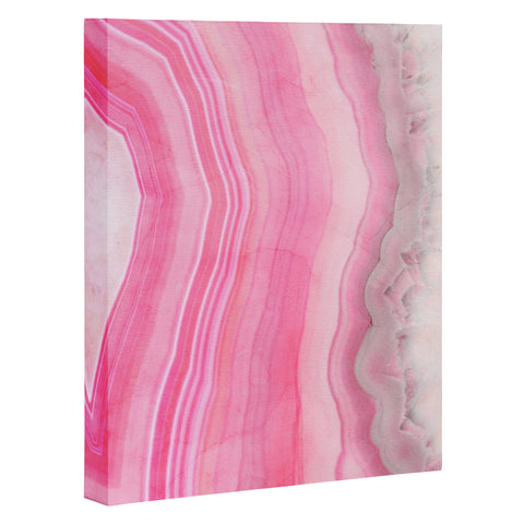 Emanuela Carratoni Sweet Pink Agate Art Canvas