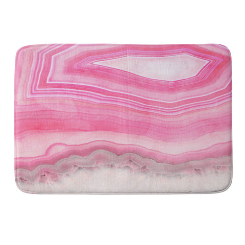 Emanuela Carratoni Sweet Pink Agate Memory Foam Bath Mat