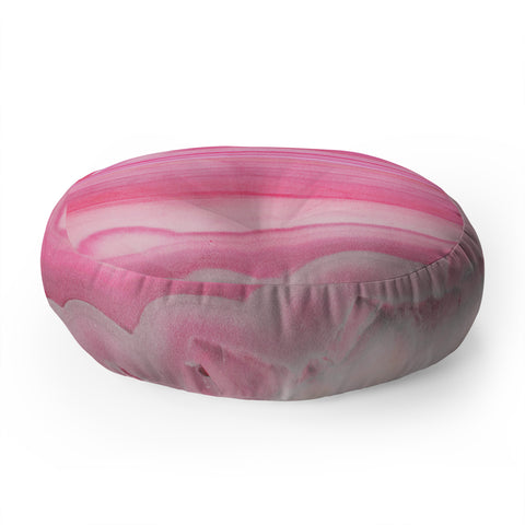 Emanuela Carratoni Sweet Pink Agate Floor Pillow Round