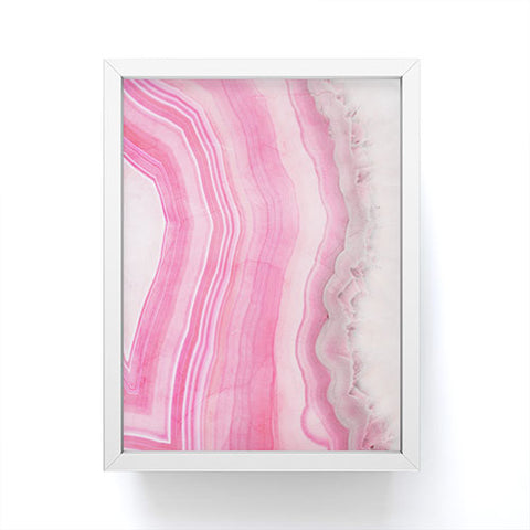 Emanuela Carratoni Sweet Pink Agate Framed Mini Art Print