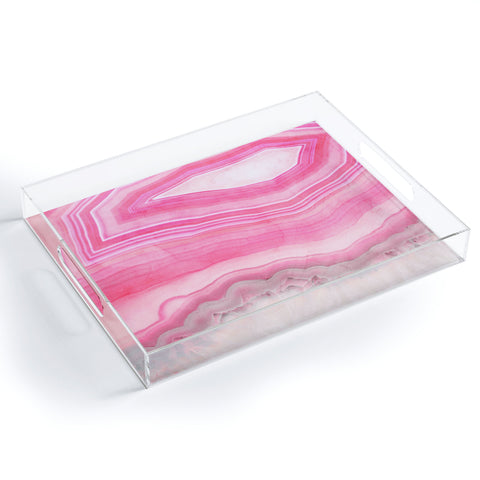 Emanuela Carratoni Sweet Pink Agate Acrylic Tray