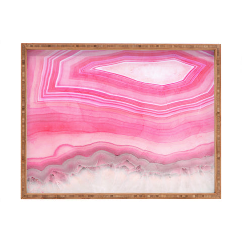 Emanuela Carratoni Sweet Pink Agate Rectangular Tray