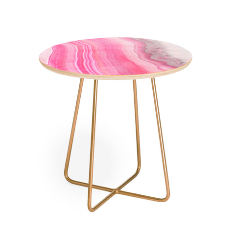 Emanuela Carratoni Sweet Pink Agate Round Side Table