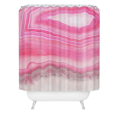Emanuela Carratoni Sweet Pink Agate Shower Curtain