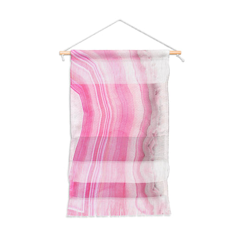 Emanuela Carratoni Sweet Pink Agate Wall Hanging Portrait