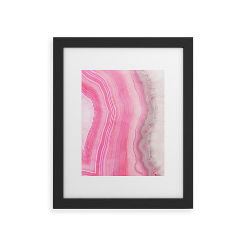 Emanuela Carratoni Sweet Pink Agate Framed Art Print