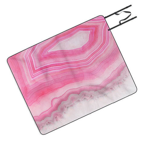 Emanuela Carratoni Sweet Pink Agate Picnic Blanket