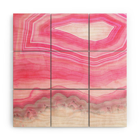Emanuela Carratoni Sweet Pink Agate Wood Wall Mural