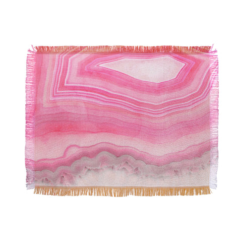 Emanuela Carratoni Sweet Pink Agate Throw Blanket