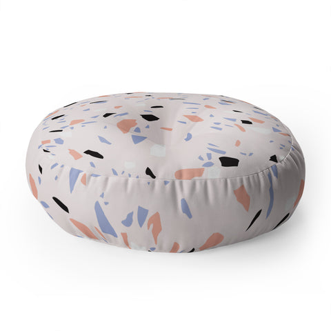 Emanuela Carratoni Sweet Terrazzo Texture Floor Pillow Round