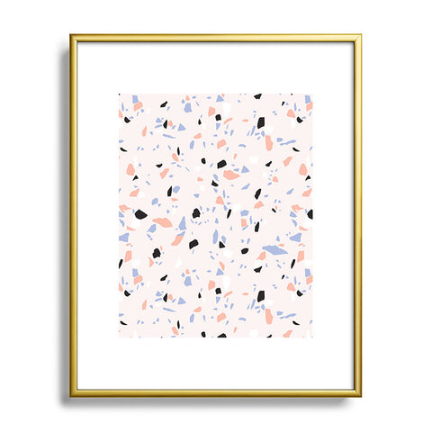 Emanuela Carratoni Sweet Terrazzo Texture Metal Framed Art Print