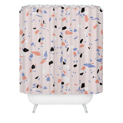 Emanuela Carratoni Sweet Terrazzo Texture Shower Curtain