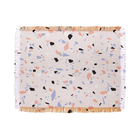 Emanuela Carratoni Sweet Terrazzo Texture Throw Blanket