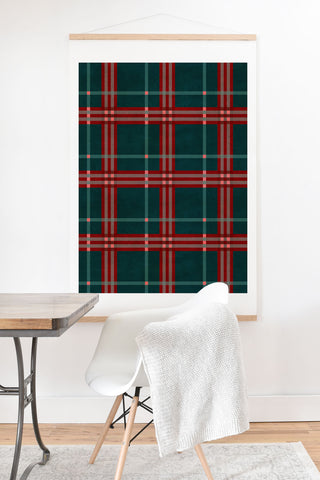 Emanuela Carratoni Tartan Theme Art Print And Hanger