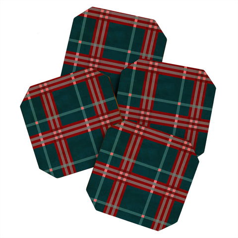 Emanuela Carratoni Tartan Theme Coaster Set