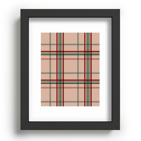 Emanuela Carratoni Tartan Theme on Pink Recessed Framing Rectangle