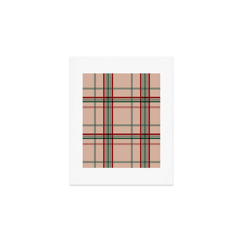 Emanuela Carratoni Tartan Theme on Pink Art Print