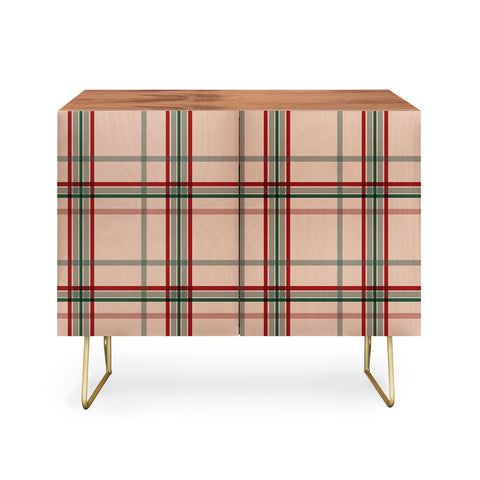Emanuela Carratoni Tartan Theme on Pink Credenza