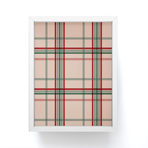 Emanuela Carratoni Tartan Theme on Pink Framed Mini Art Print