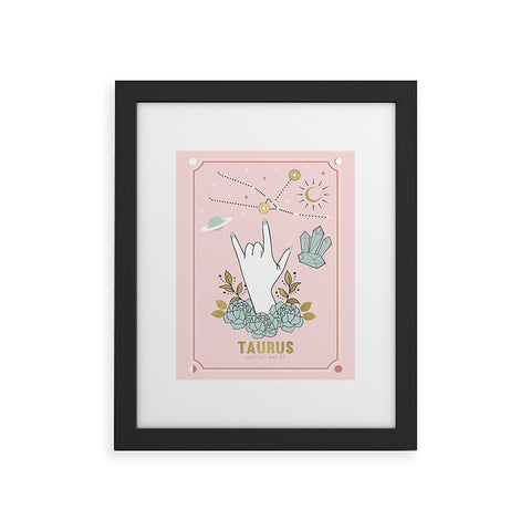 Emanuela Carratoni Taurus Zodiac Series Framed Art Print