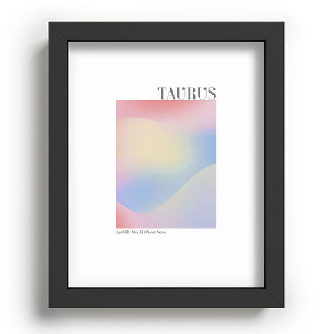 Emanuela Carratoni Taurus Zodiac Sign Gradient Recessed Framing Rectangle