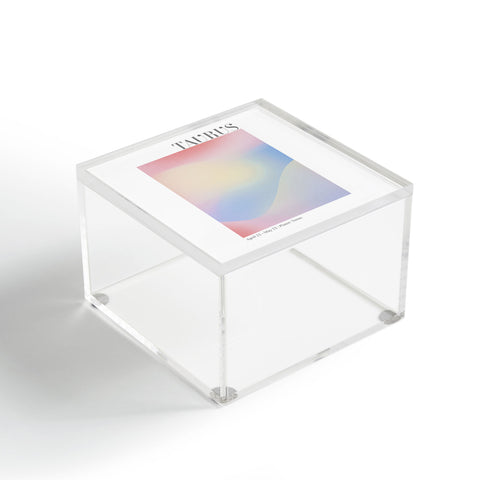 Emanuela Carratoni Taurus Zodiac Sign Gradient Acrylic Box