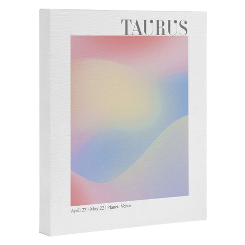 Emanuela Carratoni Taurus Zodiac Sign Gradient Art Canvas