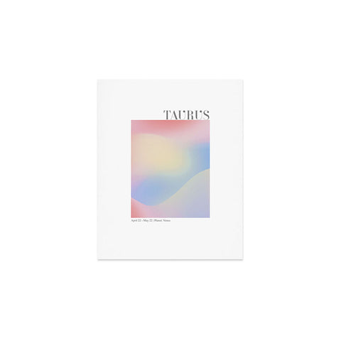 Emanuela Carratoni Taurus Zodiac Sign Gradient Art Print