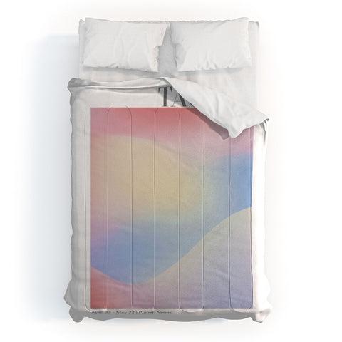 Emanuela Carratoni Taurus Zodiac Sign Gradient Comforter