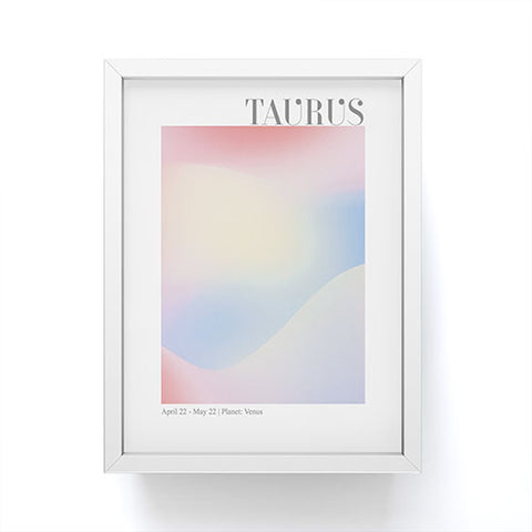 Emanuela Carratoni Taurus Zodiac Sign Gradient Framed Mini Art Print