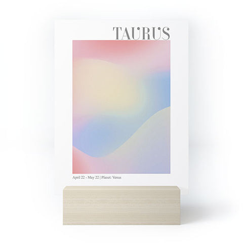 Emanuela Carratoni Taurus Zodiac Sign Gradient Mini Art Print