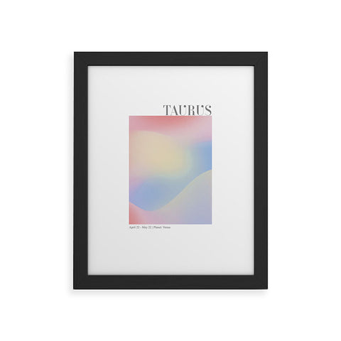 Emanuela Carratoni Taurus Zodiac Sign Gradient Framed Art Print