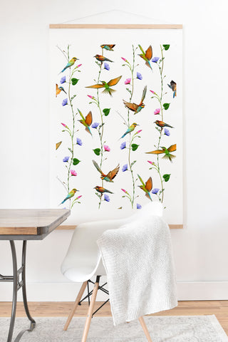 Emanuela Carratoni The Birds Garden Art Print And Hanger