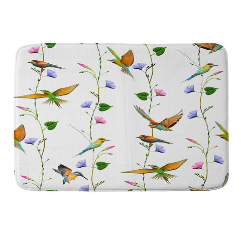 Emanuela Carratoni The Birds Garden Memory Foam Bath Mat