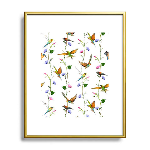 Emanuela Carratoni The Birds Garden Metal Framed Art Print