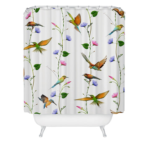 Emanuela Carratoni The Birds Garden Shower Curtain